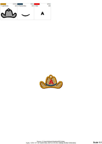 Cowboy Hat with Monogram FSL