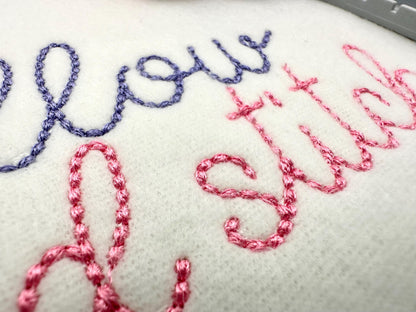 Hand Stitch Effect Font Soft Touch