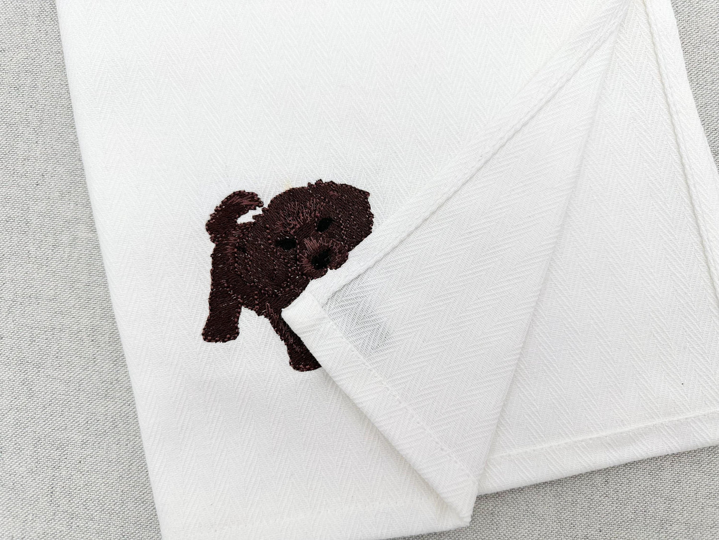 Playing Boykin Spaniel Puppy Dog kitchen dish towel machine embroidery designs ITH