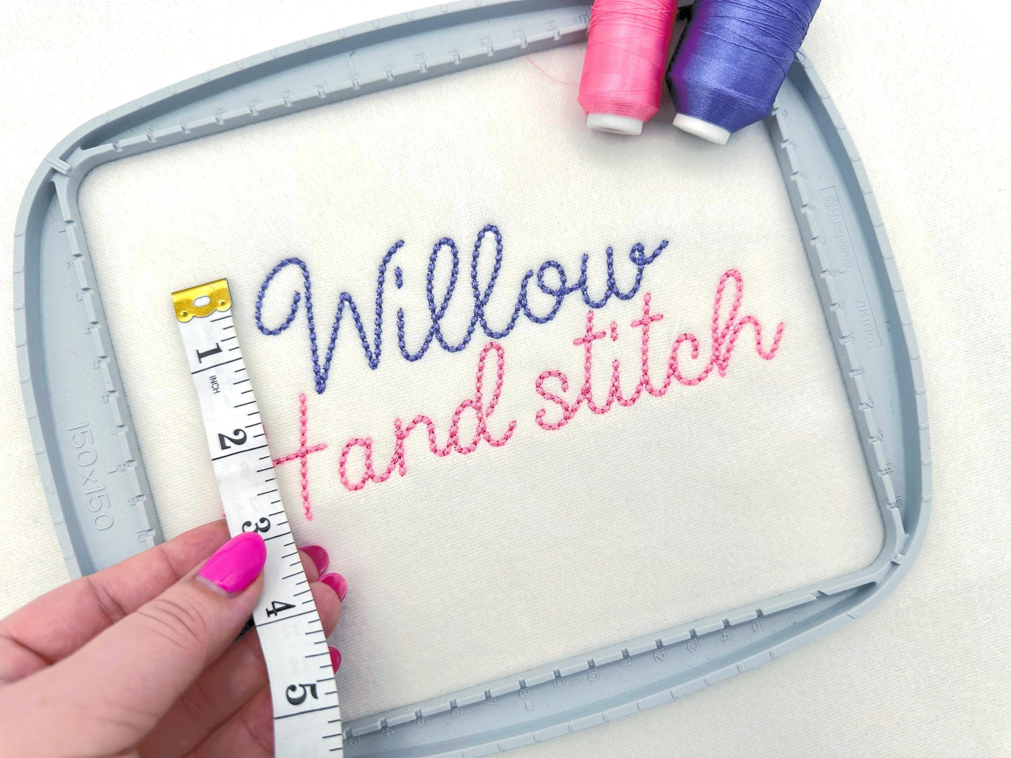 Hand Stitch Effect Font Soft Touch
