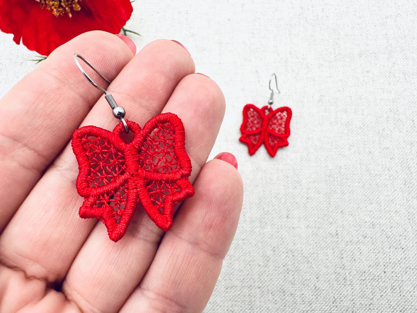 Bow Earrings Charm FSL