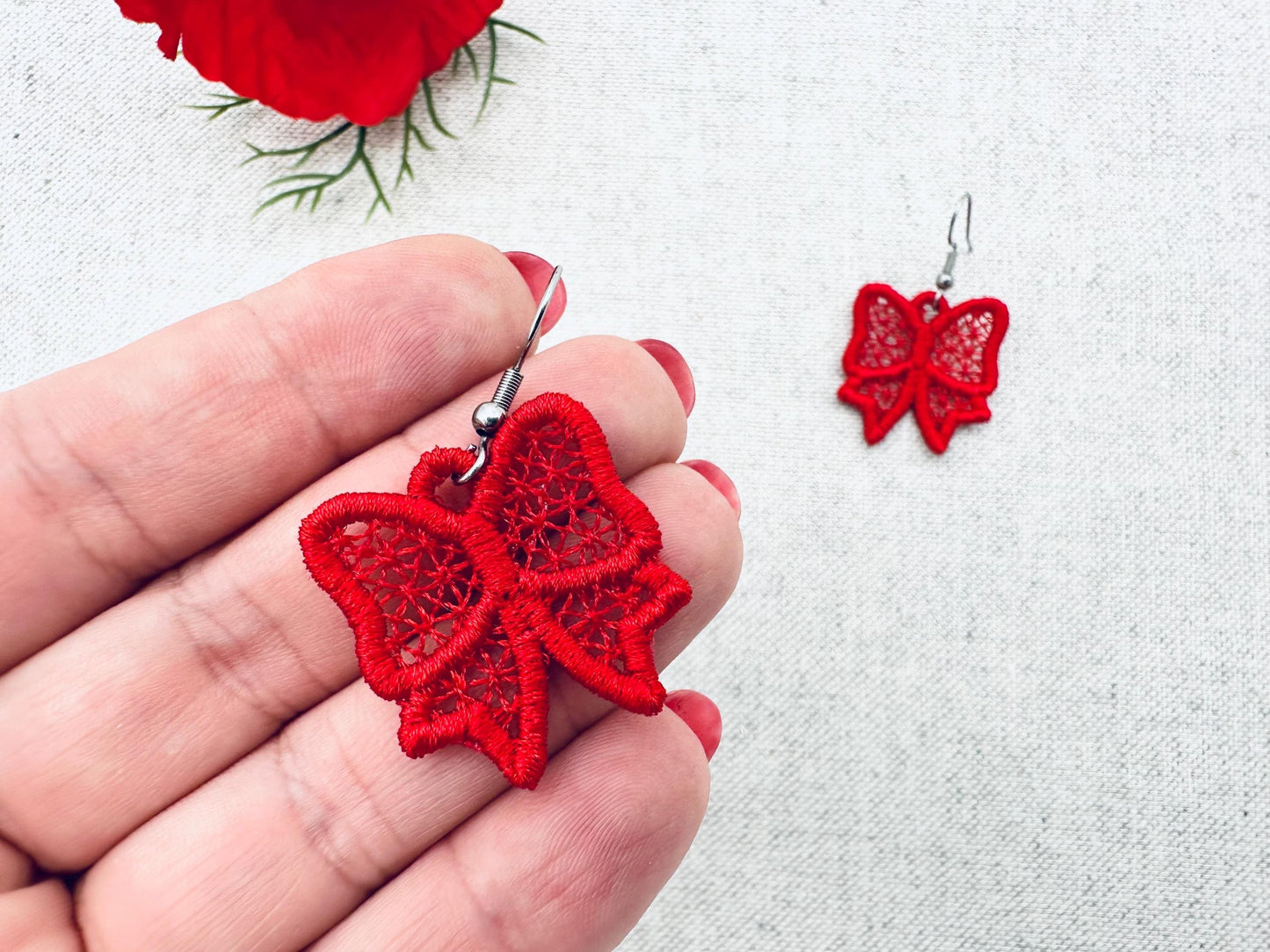 Bow Earrings Charm FSL