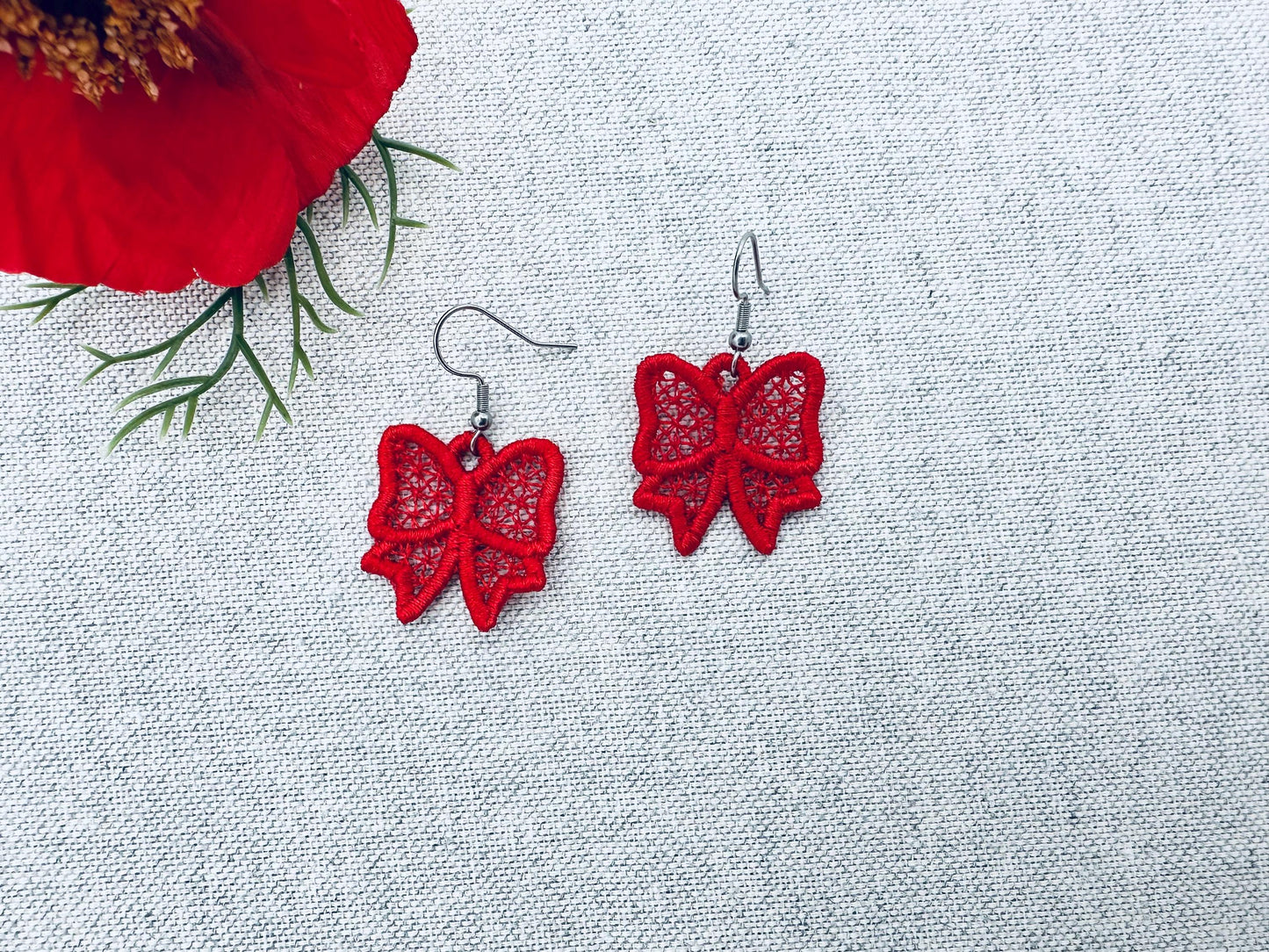 Bow Earrings Charm FSL