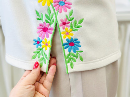 Floral Split Side Seam