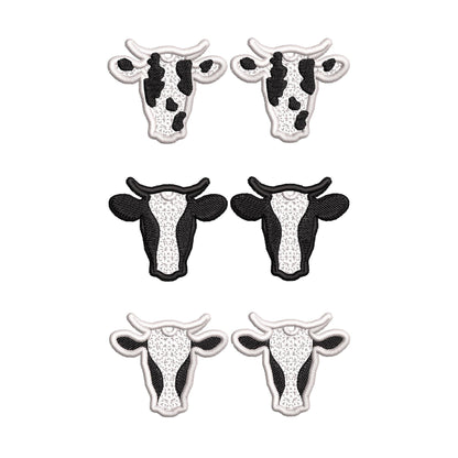Cowgirl Cow Earrings Set
