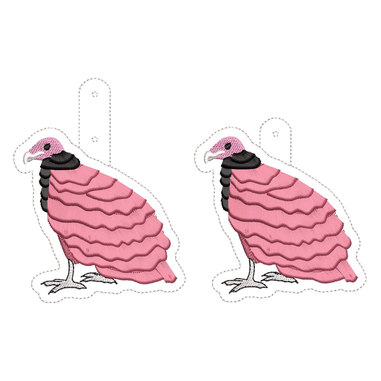 Fringed Turkey Vulture Keychain