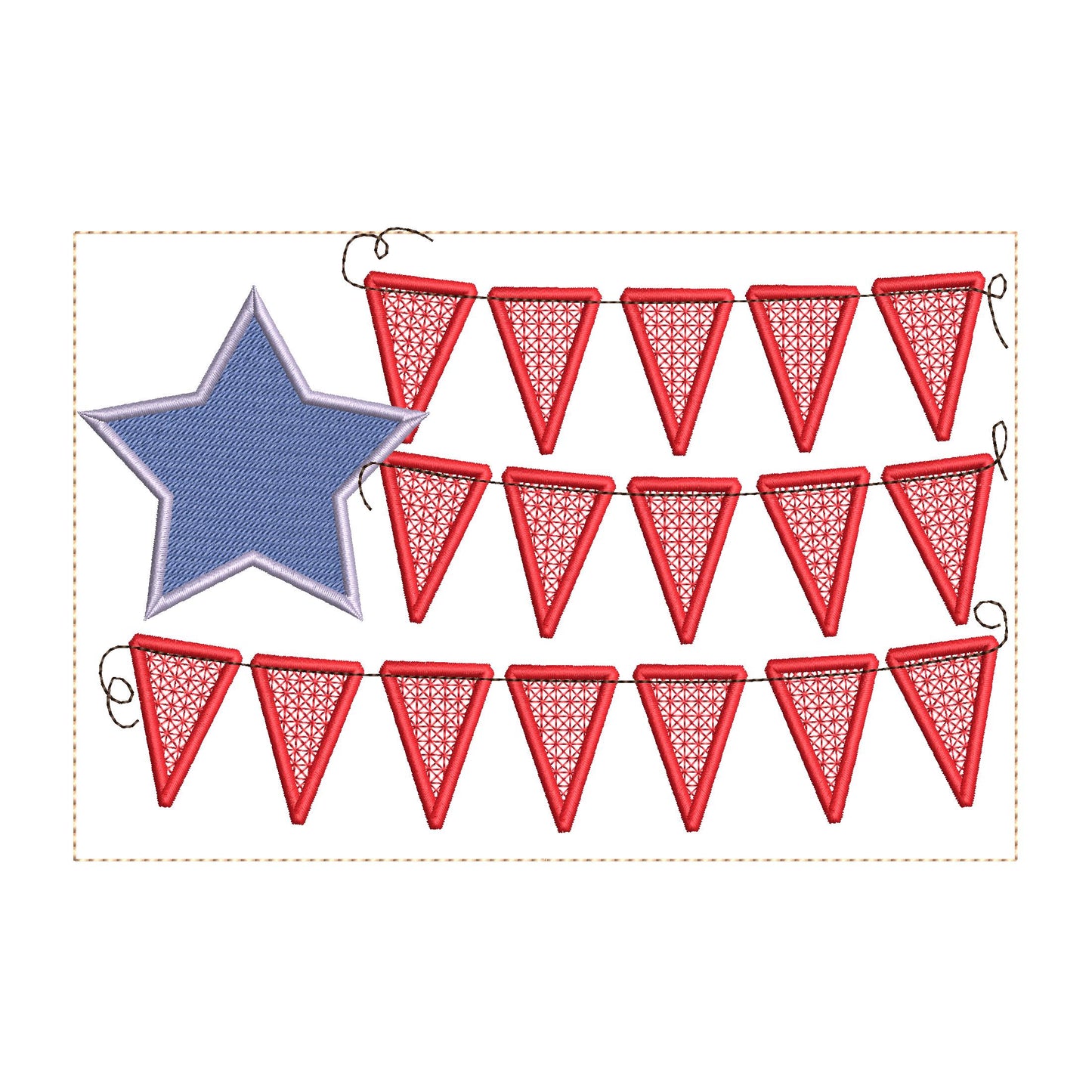 Patriotic Banner Flag 3D