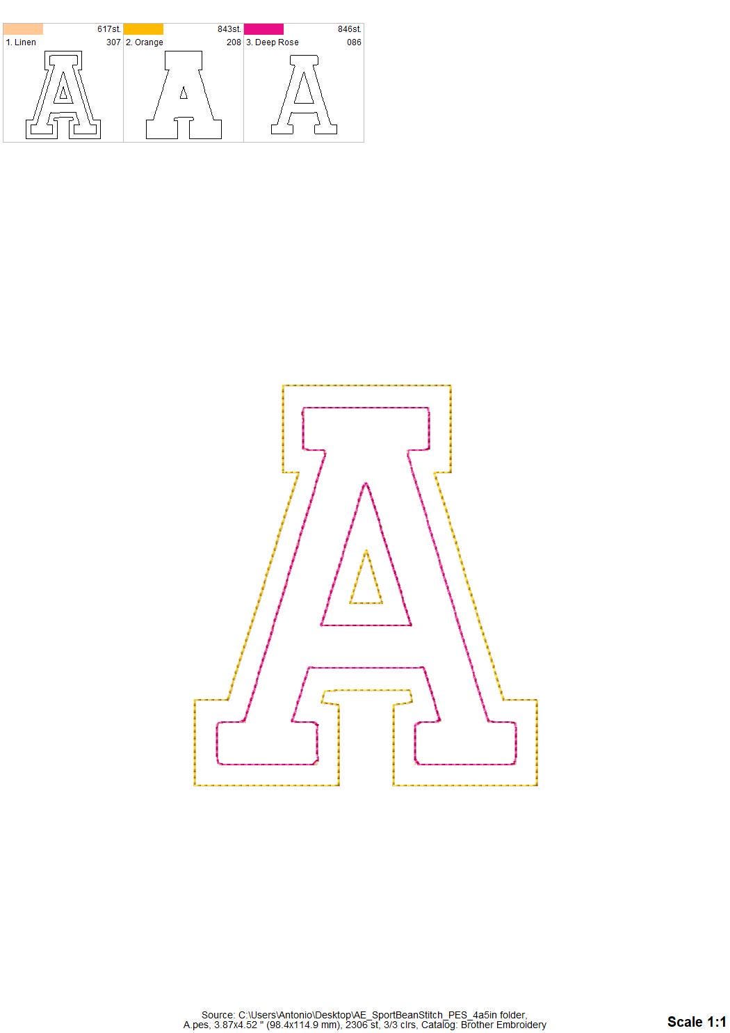 Big Raggedy Applique Font
