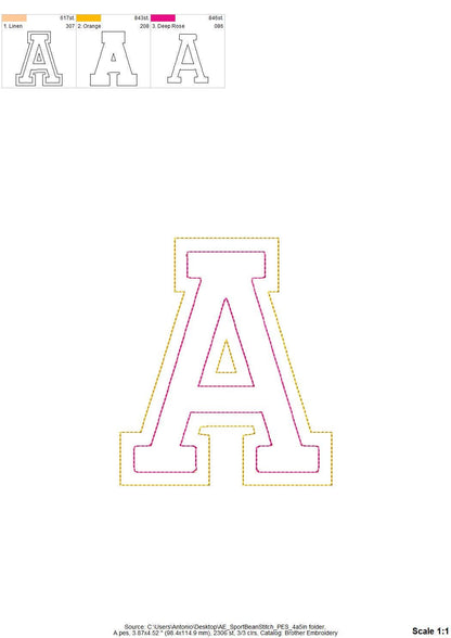 Big Raggedy Applique Font