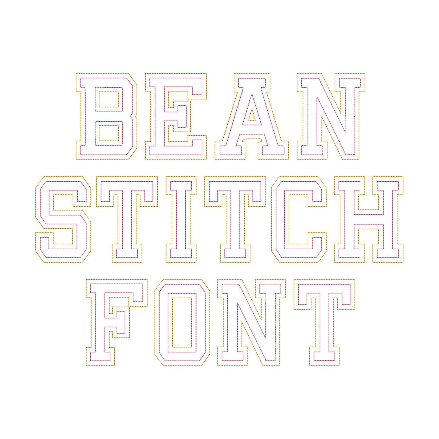 Big Raggedy Applique Font