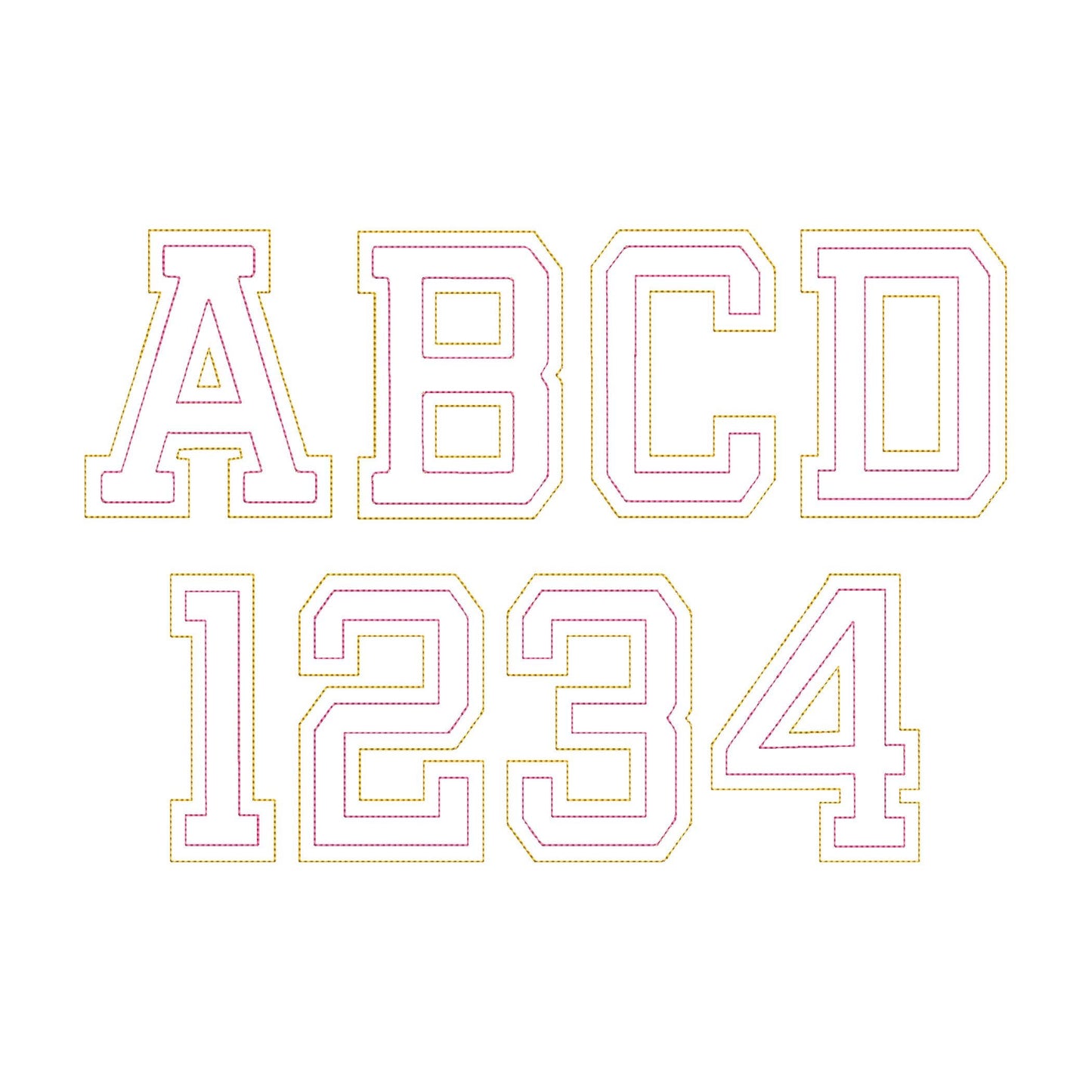 Big Raggedy Applique Font