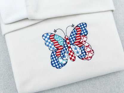 Patriotic Patchwork Butterfly