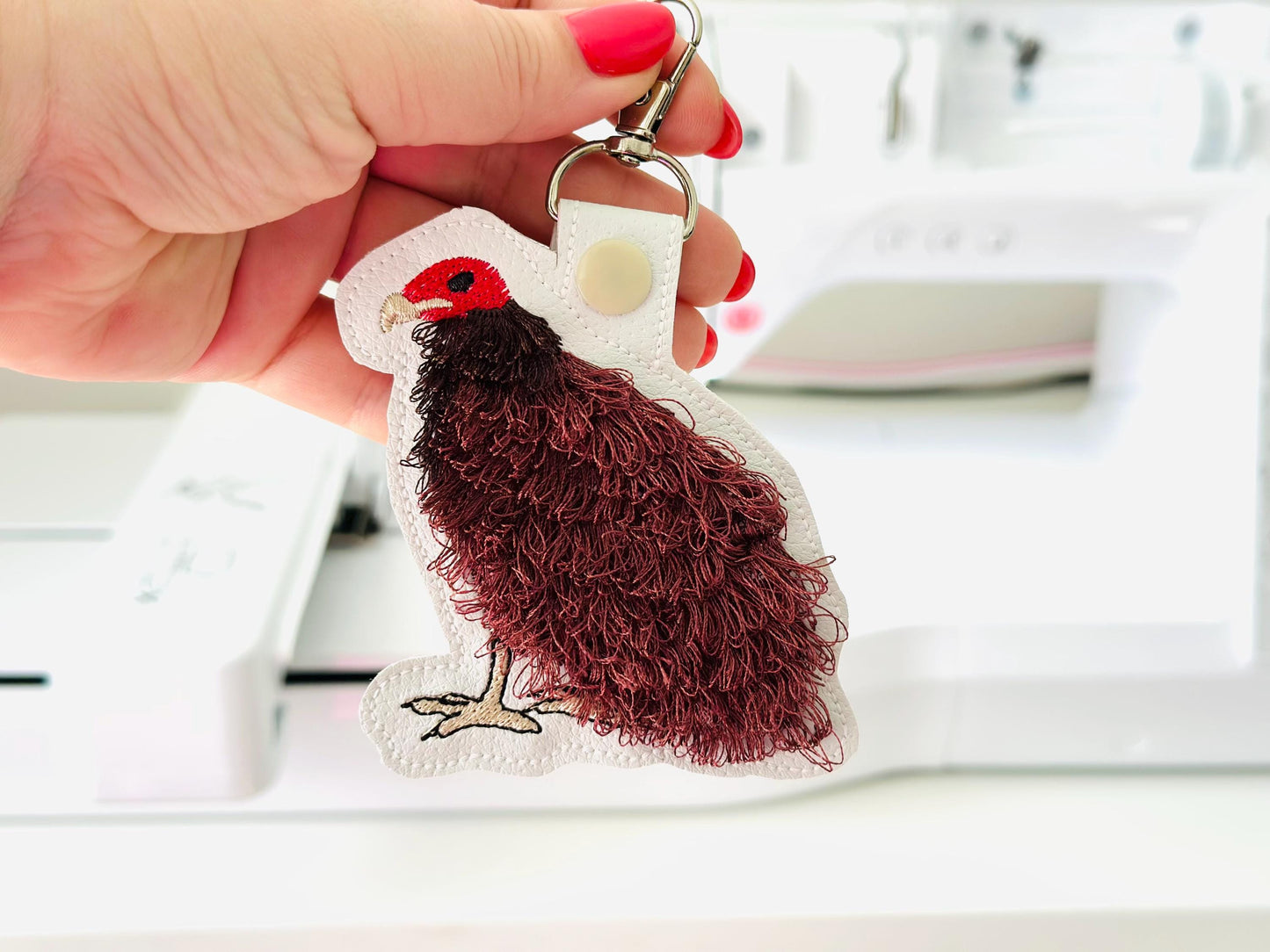 Fringed Turkey Vulture Keychain