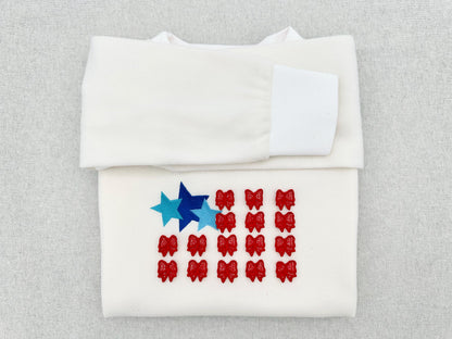 Patriotic Bow Flag 3D