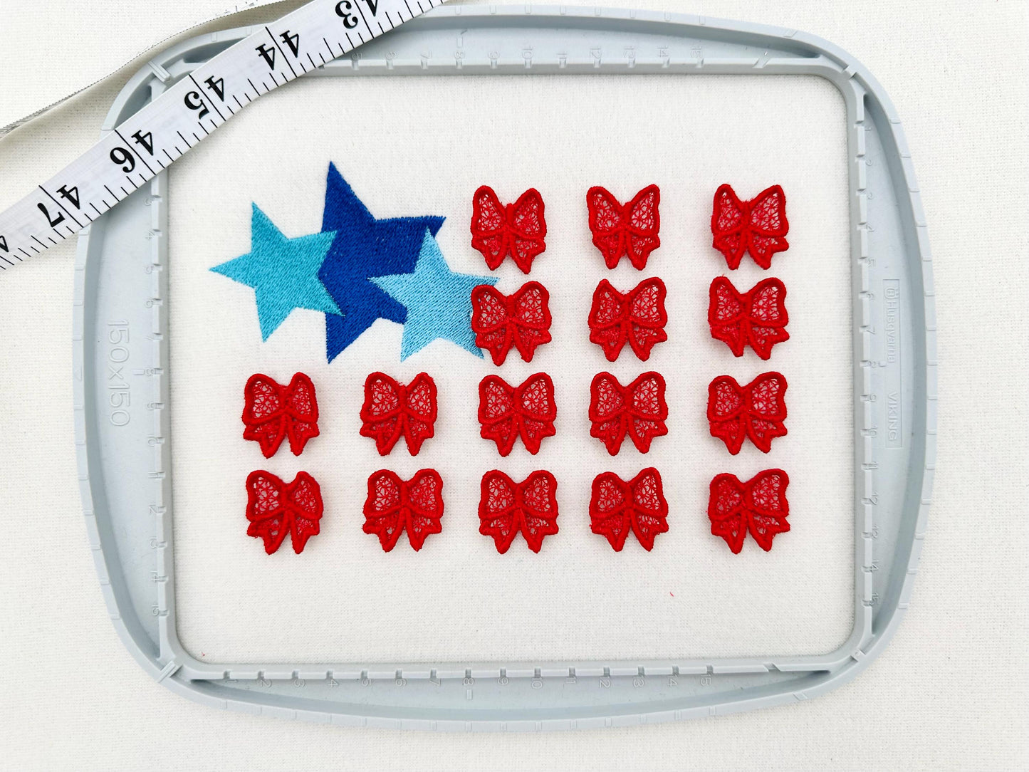 Patriotic Bow Flag 3D