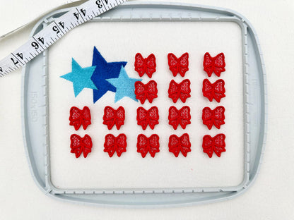 Patriotic Bow Flag 3D