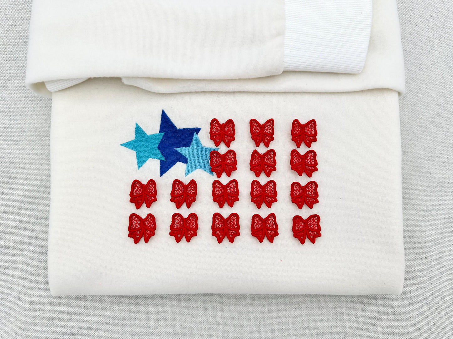 Patriotic Bow Flag 3D