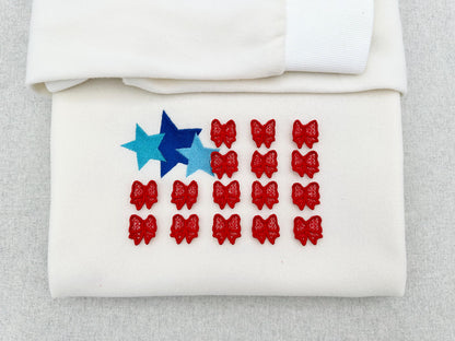 Patriotic Bow Flag 3D