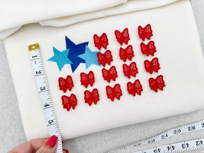 Patriotic Bow Flag 3D