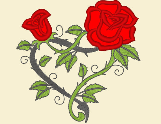 Rose Floral Wreath Applique - image 1
