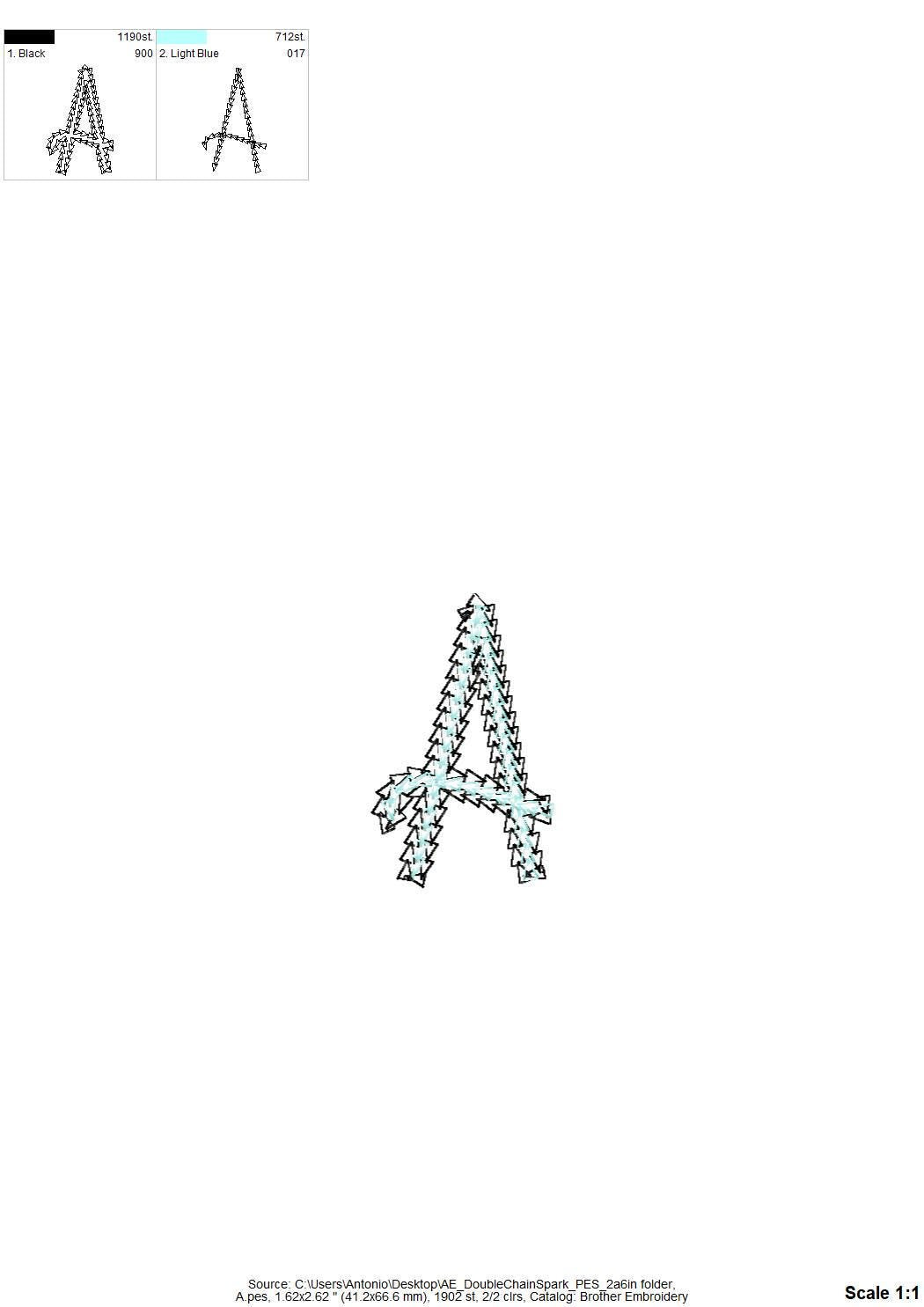 Double Chain Font Spark