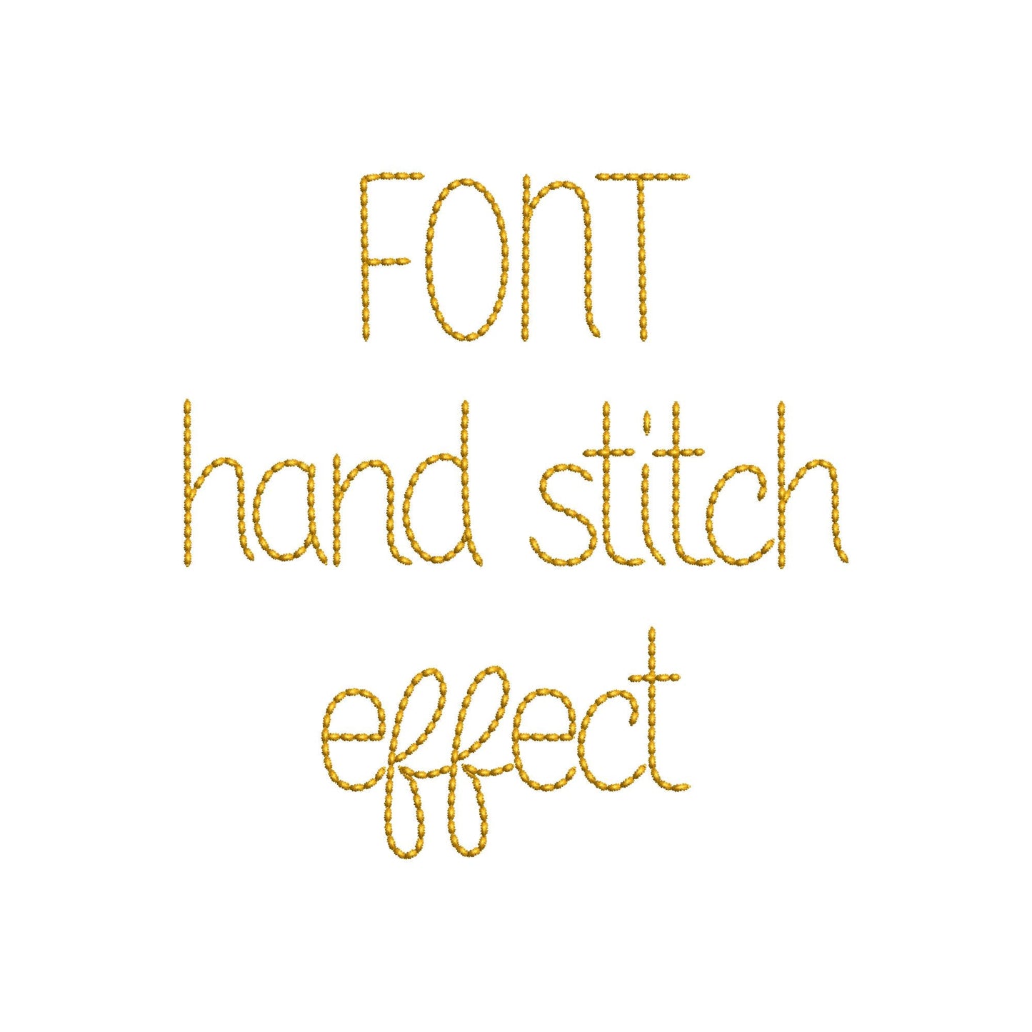 Hand stitch effect Font Sunspun