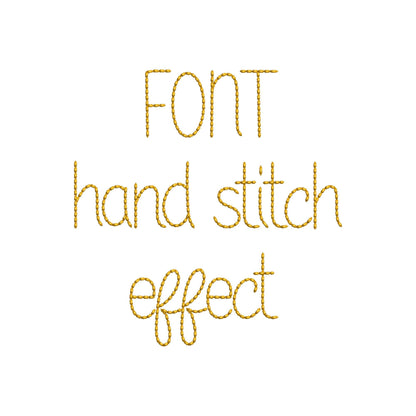 Hand stitch effect Font Sunspun