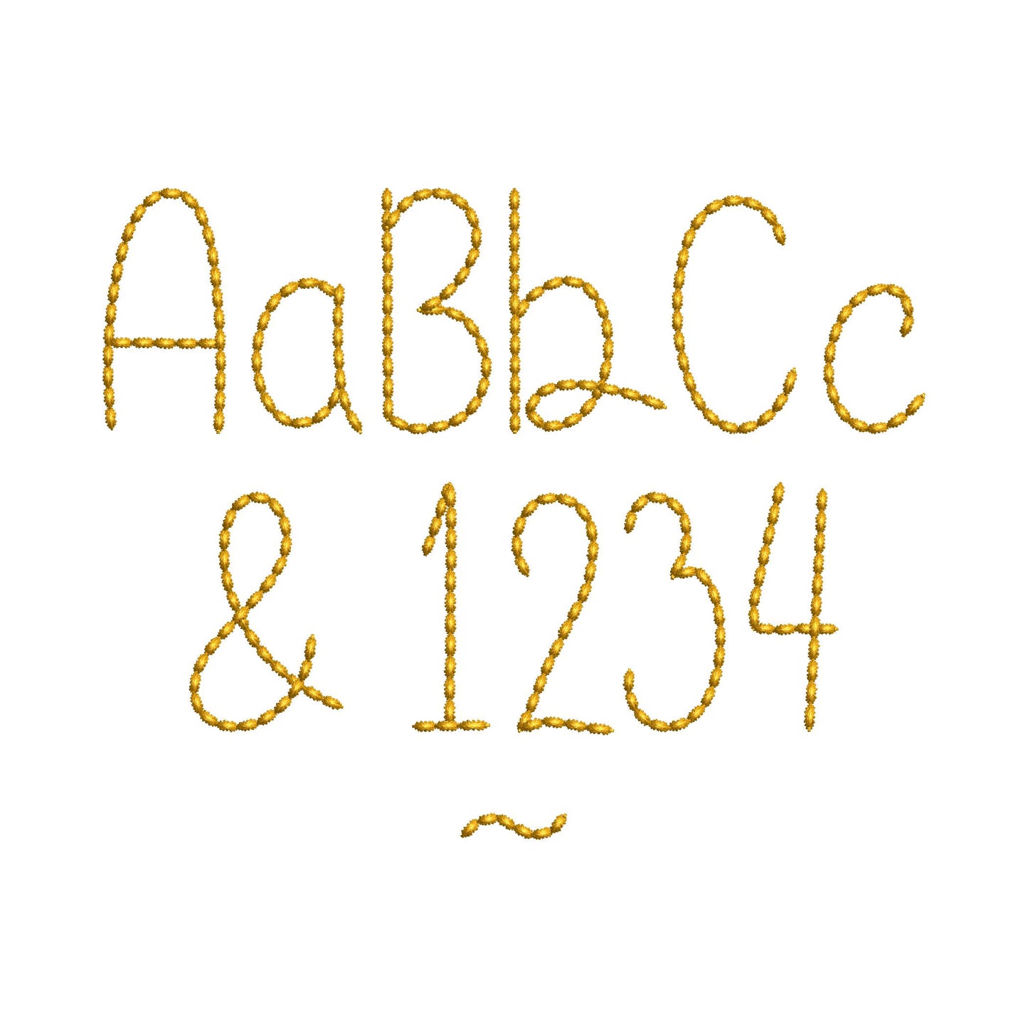 Hand stitch effect Font Sunspun