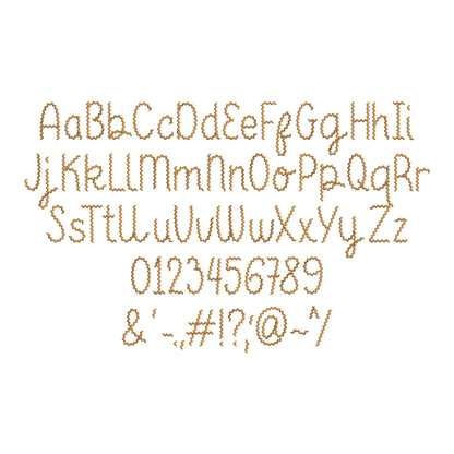 RicRac stitch Font Sunwave