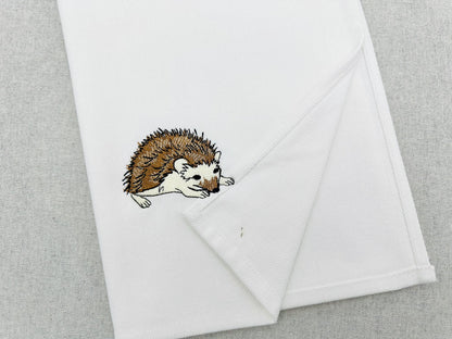 Playing Little Hedgehog stealing kitchen dish towel animal thief kids machine embroidery designs ITH