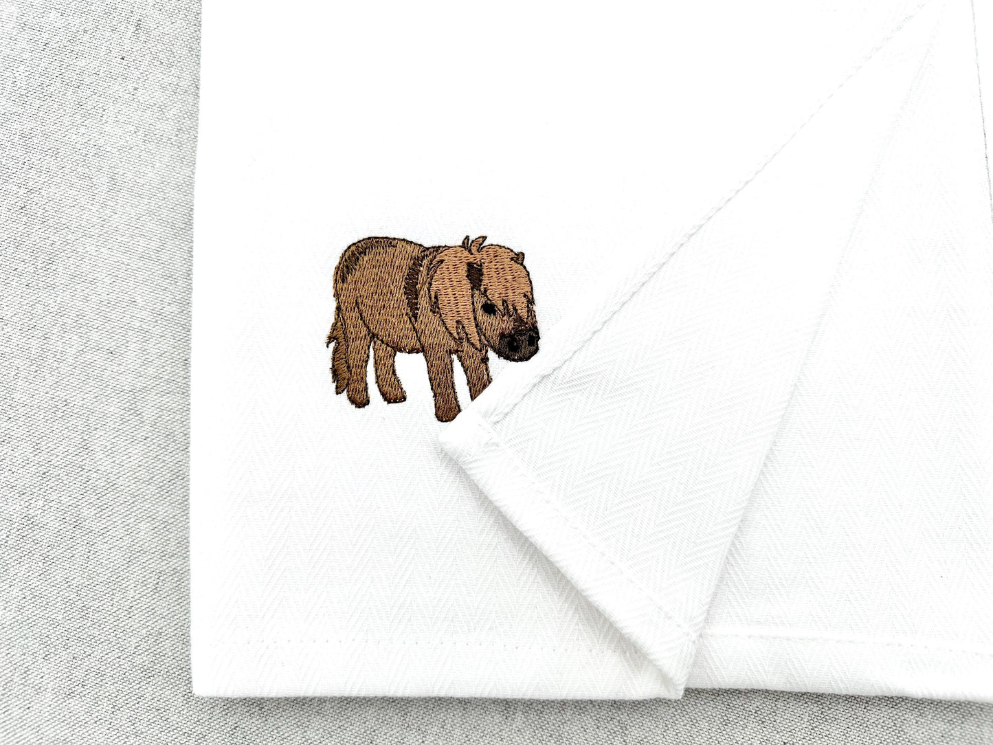 Playing Little Pony Animal Thief kitchen dish towel kids funny pet machine embroidery designs ITH