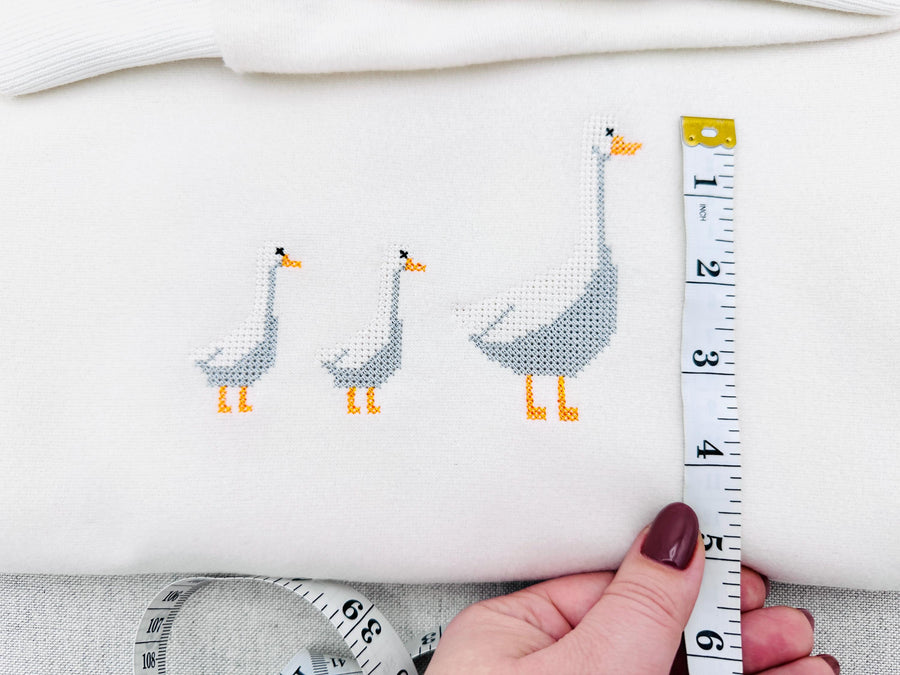 Cross stitch Goose farm bird 2 types Duck machine embroidery designs