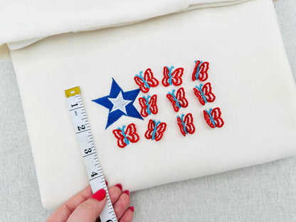 Patriotic Butterfly Flag 3D