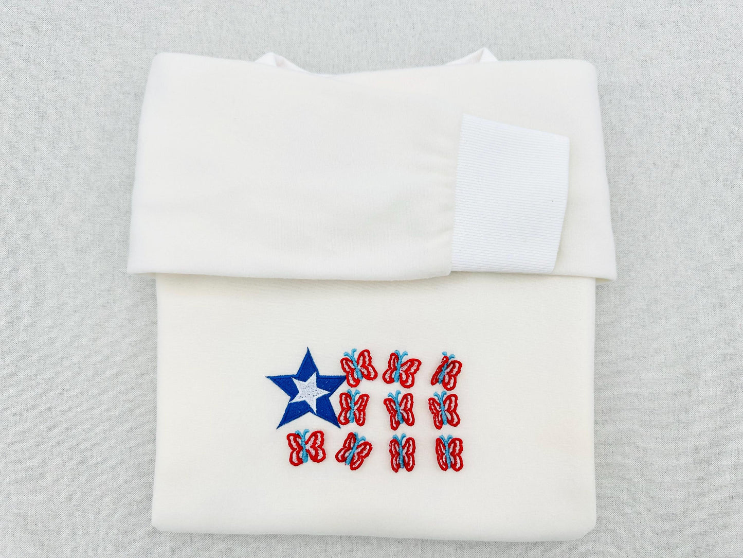 Patriotic Butterfly Flag 3D