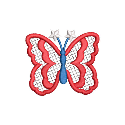 Patriotic Butterfly Glitter HTV