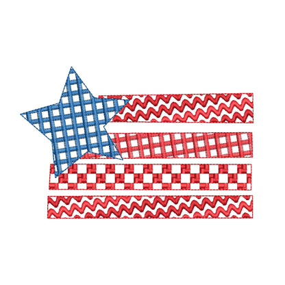 Patchwork US Flag
