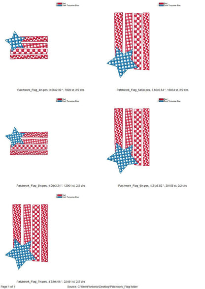Patchwork US Flag