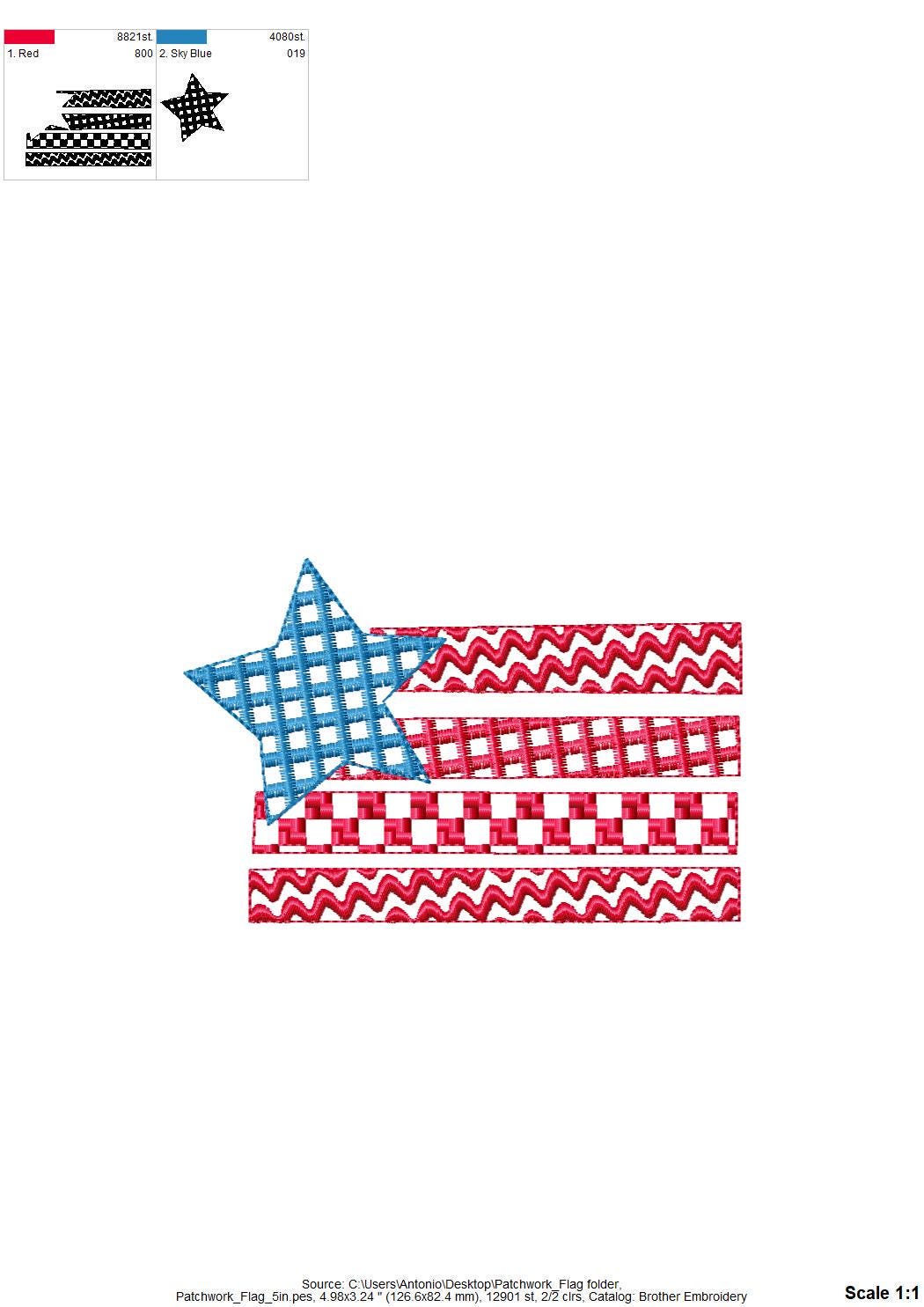 Patchwork US Flag