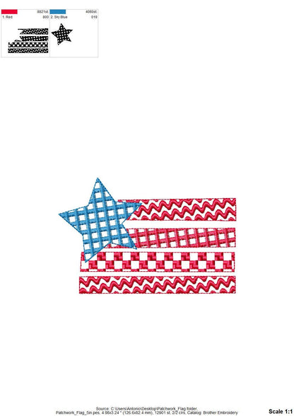Patchwork US Flag