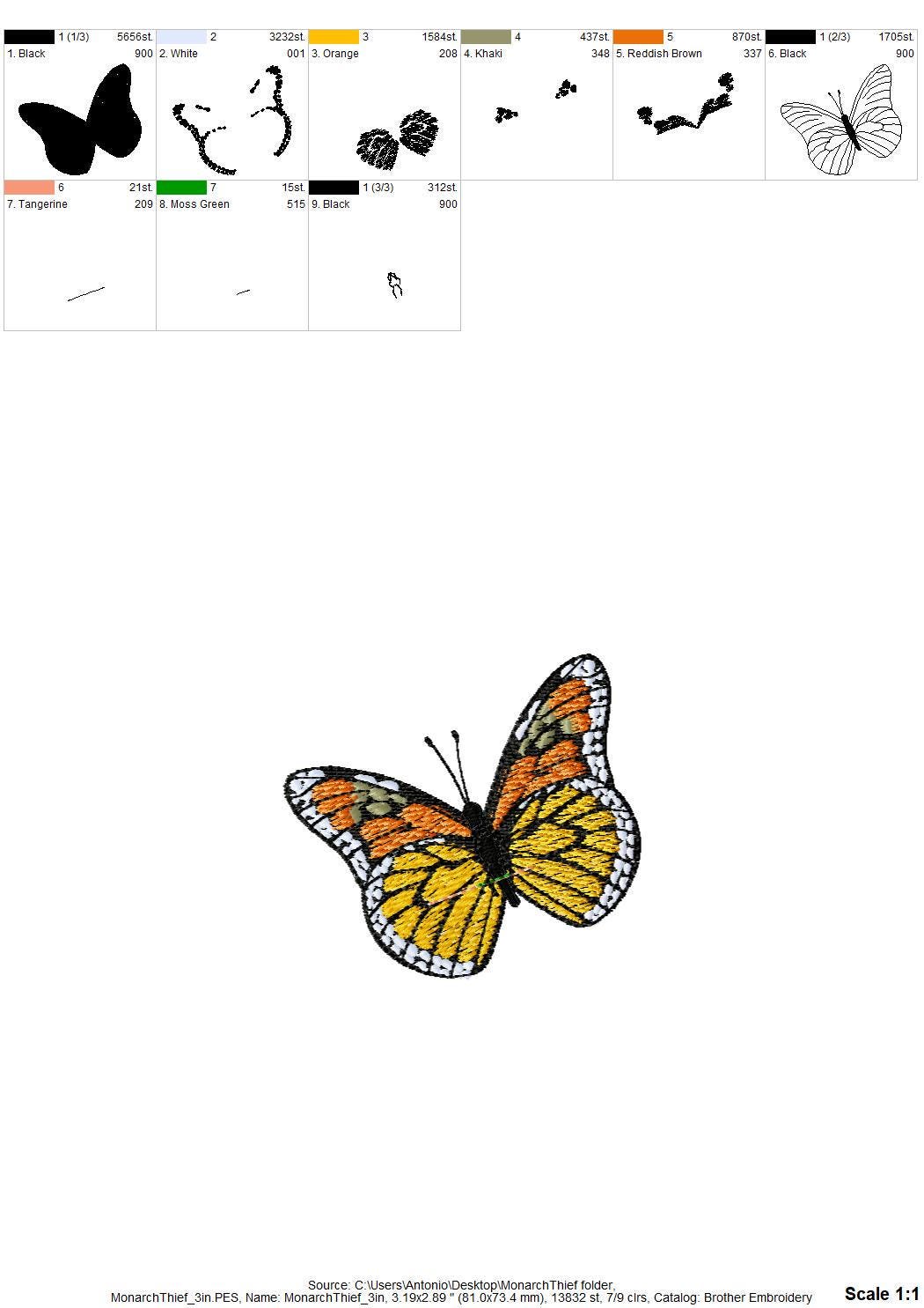 Flying Monarch Butterfly