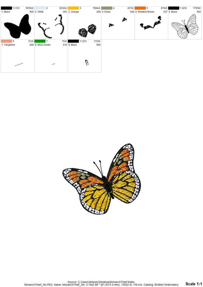Flying Monarch Butterfly