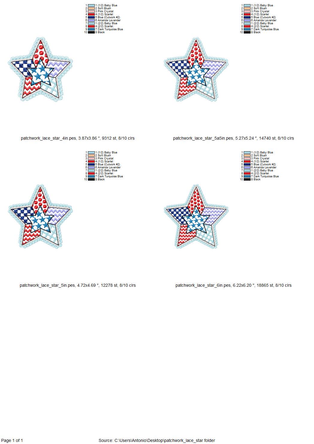 Patriotic Patchwork Star