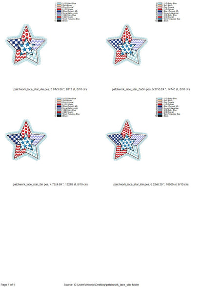 Patriotic Patchwork Star