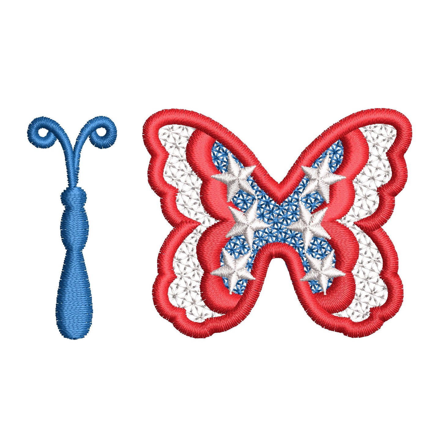 Patriotic Butterfly 3D