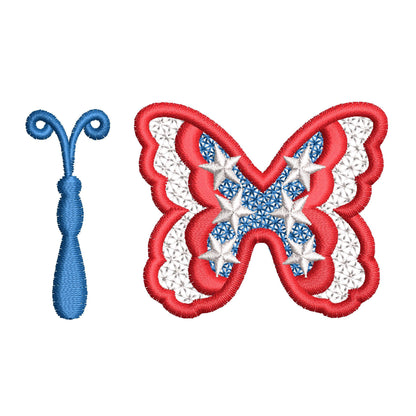 Patriotic Butterfly 3D
