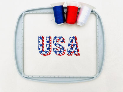 Patriotic Fill Stitch Font