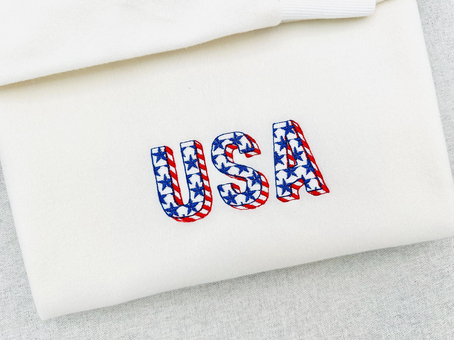 Patriotic Fill Stitch Font