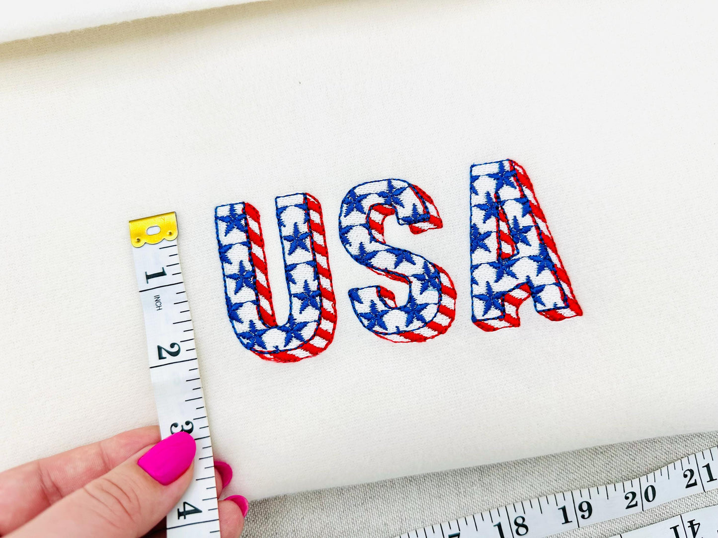 Patriotic Fill Stitch Font
