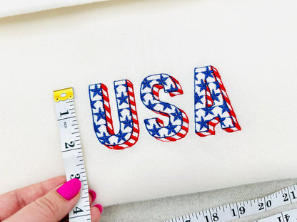 Patriotic Fill Stitch Font