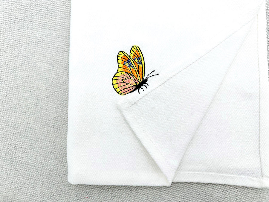 Summer Butterfly thief stealing kitchen dish towel machine embroidery designs ITH